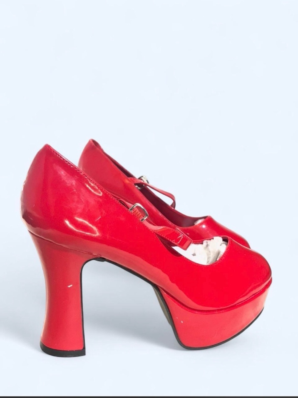 Red Platform Mary Jane Heels by Fantasma size 8 medium